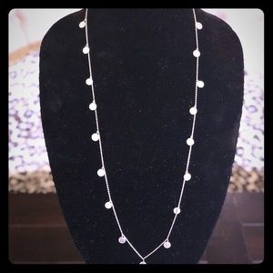 Stella & Dot Long Silver Necklace